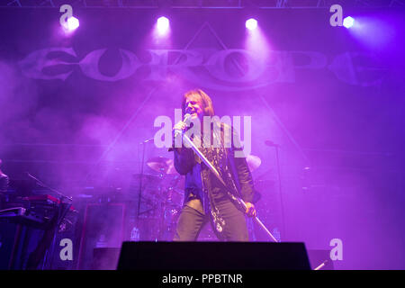 Brighton, UK. 24. September 2018, Joey Tempest von Europa im Brighton Dome, © Jason Richardson/Alamy leben Nachrichten Stockfoto