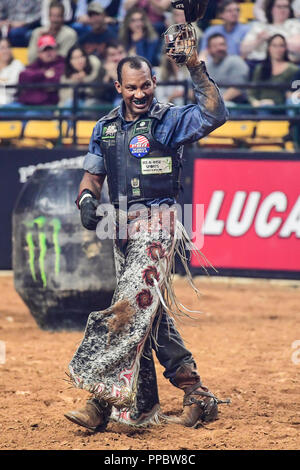 Fairfax, Virginia, USA. 23 Sep, 2018. VALDIRON DE OLIVEIRA feiert in der zweiten Nacht der Konkurrenz an EagleBank Arena in Fairfax, Virginia statt. Credit: Amy Sanderson/ZUMA Draht/Alamy leben Nachrichten Stockfoto