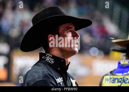 Fairfax, Virginia, USA. 23 Sep, 2018. SEAN WILLINGHAM in Aktion in der zweiten Nacht der Konkurrenz an EagleBank Arena in Fairfax, Virginia statt. Credit: Amy Sanderson/ZUMA Draht/Alamy leben Nachrichten Stockfoto