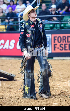 Fairfax, Virginia, USA. 23 Sep, 2018. CODY TEEL in Aktion in der zweiten Nacht der Konkurrenz an EagleBank Arena in Fairfax, Virginia statt. Credit: Amy Sanderson/ZUMA Draht/Alamy leben Nachrichten Stockfoto