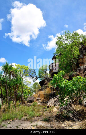 Anjalak Hill, (Long Tom Träumen), in der Nähe der Gunbalanya (Oenpelli), Arnhem Land, Northern Territory, Top End, Australien Stockfoto