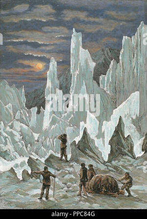 AMUNDSEN, Roald Engebrecht (Borge, 1872, in der Arktis, 1928). Norwegischen Forscher. Kupferstich von Hildibrand. Gefärbt. Stockfoto