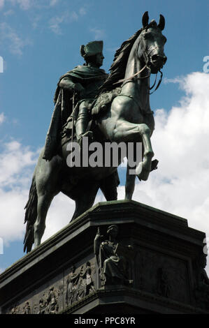 Friedrich der Große (1712-1786), König von Preußen (1740-1786). Reiterdenkmal (1839-1851) von Christian Daniel Rauch. Berlin. Deutschland. Stockfoto