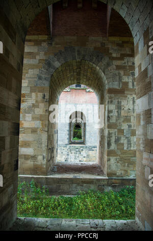 Die deutschen Goeltzschtal Goeltzsch Viadukt, Brücke, ist eine Eisenbahnbrücke in Deutschland. Sie ist die größte aus Backstein Brücke der Welt. Stockfoto