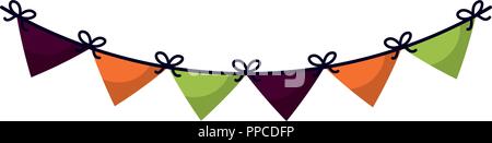 Halloween Girlande isolierte Symbol Stock Vektor