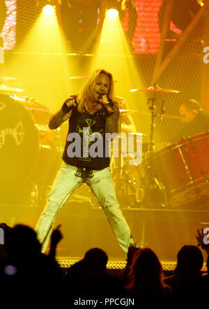 Vince Neil mit Motley Crue führt in Konzert im Seminole Hard Rock Hotel und Kasino in Hollywood, Florida am 3. März 2009. Stockfoto