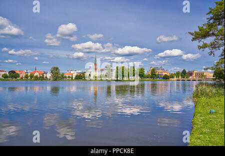 Historisches Viertel mit dem Staatlichen Museum und die Kathedrale, Schwerin, Mecklenburg-Vorpommern, Deutschland, Europa Stockfoto