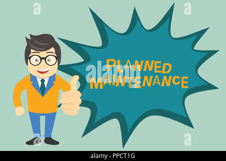 Text Zeichen zeigen, geplante Wartung. Konzeptionelle foto Check ups auf einer regelmäßigen Basis zu tun. Stockfoto