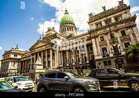 Fassade des Palastes der argentinischen nationalen Kongress in Buenos Aires, Argentinien Stockfoto