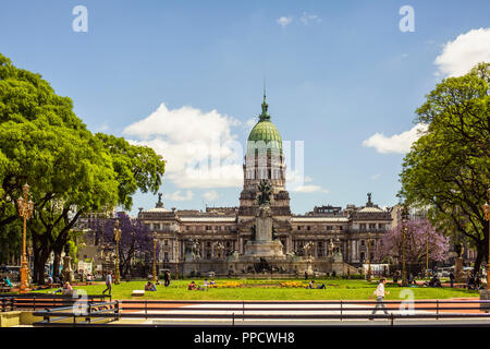 Fassade des Palastes der argentinischen nationalen Kongress in Buenos Aires, Argentinien Stockfoto