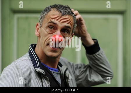 Alexander Strauss, Vorsitzender des Clowns ohne Grenzen" Deutschland, die Theodor Heuss Medaille in diesem Jahr vergeben werden. Stockfoto