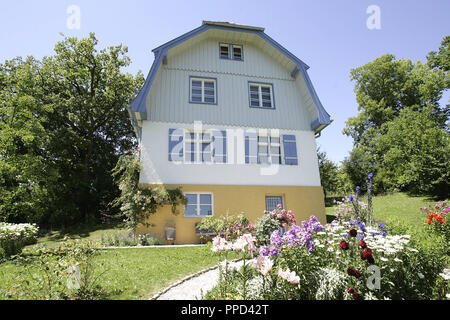 Die ehemalige Residenz des Malers Gabriele Muenter in Murnau. Stockfoto