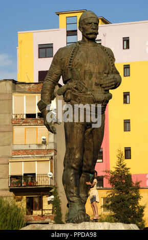 ISA verhaftet (1864-1916). Albanischer Patriot, militärischer Führer und Stratege. Die Statue. Shkodra. Albanien. Stockfoto