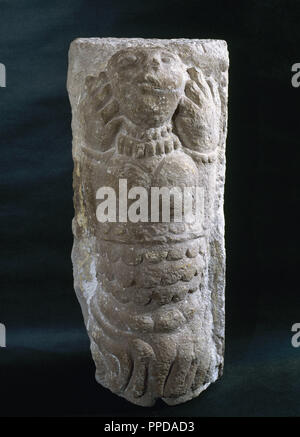 Iberischer Kunst. Artemis. Ibero-römischen Skulptur. Es stammt aus Sant Pere de Vilamajor. Katalonien. Spanien. Stockfoto