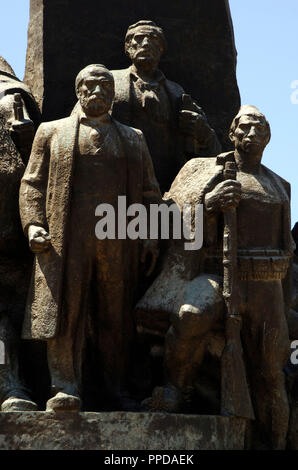 Republik Albanien. Vlora. Independence Monument. Erinnert an die Proklamation der albanischen Unabhängigkeit vom Osmanischen Reich 1912 in Vlora. Stockfoto