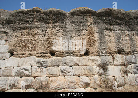 Ampurias. Südliche Wand. Jahrhundert v. Chr.. Katalonien. Spanien. Stockfoto