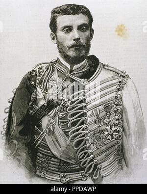 Antoine Marie Philippe Louis d'Orléans, duc de Montpensier (1824-1890). Prinz. Der jüngste Sohn von König Louis Philippe von Frankreich und seine Frau Maria Amelia Teresa beider Sizilien. Gravur. Stockfoto