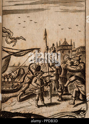 Publius Vergilius Maro (70 v. Chr.-19 AC). Lateinische Dichter. Aeneis. Gravur. 1729. Stockfoto