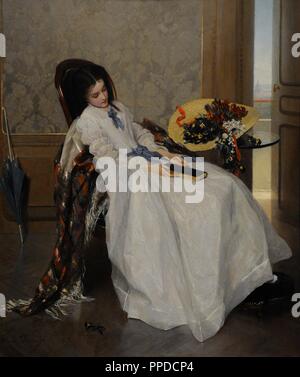 Gustave Leonard de Jonghe (1829-1893). Belgischer Maler. Nach dem Spaziergang, 1855-1860. Öl auf Holz. Die Eremitage. Sankt Petersburg. Russland. Stockfoto