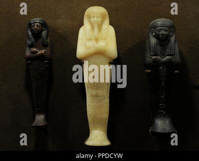Alten Ägypten. Uschebtis. Grabbeigaben Figur. Die Eremitage. Sankt Petersburg. Russland. Stockfoto