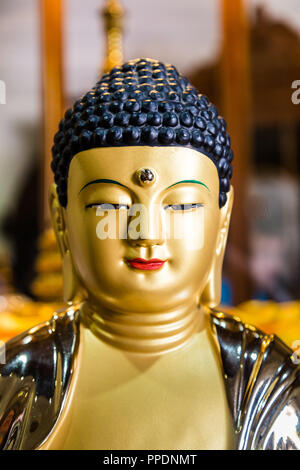 Kandy Sri Lanka am 29. Juli 2017 - Buddha Statue als Teil des Innenraums der Tempel des Zahns auf der ersten Etage des Tempel in Kandy, Sri La Stockfoto