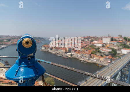 Ein Blick über Porto von der Miradouro Da Serra do Pilar, Portugal Stockfoto