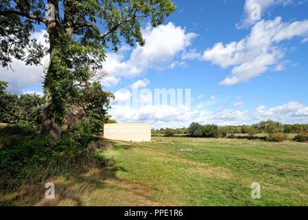 "Schreiben in der öffentlichkeit Wasser' Artwork von Künstler Mark Wallinger im Grünen an Runnymede Egham Surrey England Großbritannien Stockfoto