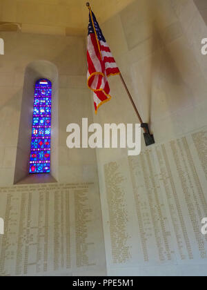 Die Kapelle an der Somme Amerikanischen Friedhof in der Nähe von Knöchernen in Frankreich Stockfoto