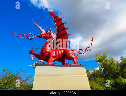 38Th (Welsh) Abteilung Denkmal an mametz Holz an der Somme Stockfoto