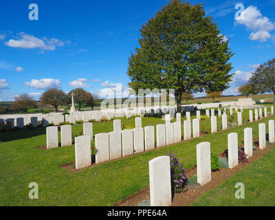 Dantzig Gasse CWGC Friedhof an der Somme Schlachtfeld Stockfoto