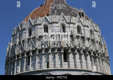 Italien. Pisa. Baptisterium. 12. Jahrhundert. Region Toskana. Stockfoto