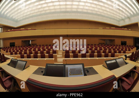 Plenarsaal des Bayerischen Landtag im Maximilianeum. Stockfoto