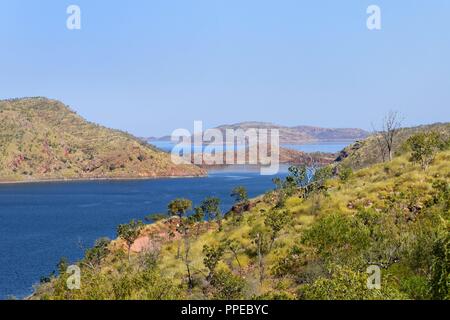 Lake Argyle Mann aus frischem Wasser See aus dem Ord River, Kimberley, Nordwesten Australien | Verwendung weltweit Stockfoto