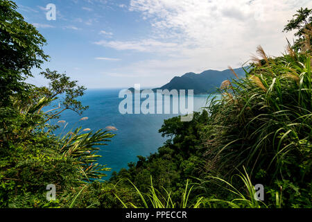 Blick auf den Pazifik, Su-Hua Highway, Taiwan Stockfoto