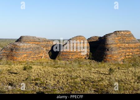 Bienenstock geformten Sandsteinformationen, Purnululu National Park, Kimberley, Nordwesten Australien | Verwendung weltweit Stockfoto