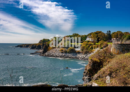 Die Cliff Walk Newport, Rhode Island Stockfoto