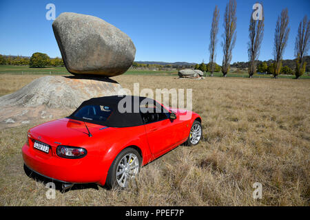 NC 2006 Mazda MX5 Miata bei Stonehenge Recreational Reserve in der Nähe von Byron Bay, New South Wales, Australien Stockfoto