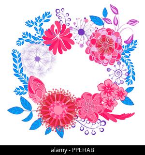 Abstrakte design Blumen. Frühling, Sommer floral background, Vektor natur Abbildung. Stock Vektor