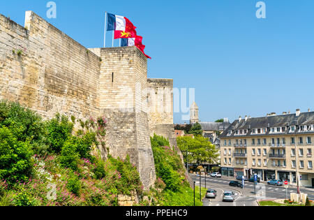 Das Chateau de Caen, ein Schloss in der Normandie, Frankreich Stockfoto