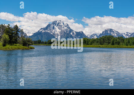 Oxbow Bend entlang der Snake River im Grand Teton National Park, Wyoming Stockfoto