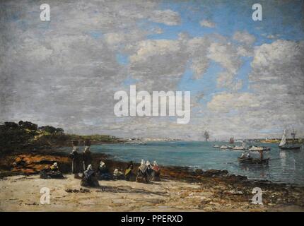 Eugene Boudin (1824-1898). Französische Maler. Kerhor, Fischerfrauen, 1840. Wallraf-Richartz-Museum. Köln. Deutschland. Stockfoto