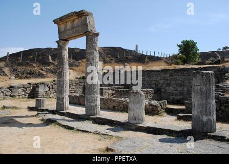 In der Ukraine. Die autonome Republik Krim. Die Ruinen der antiken griechischen Stadt Panticapaeum, gegründet von Milesians in Mount Mithridat. Kertsch. Stockfoto