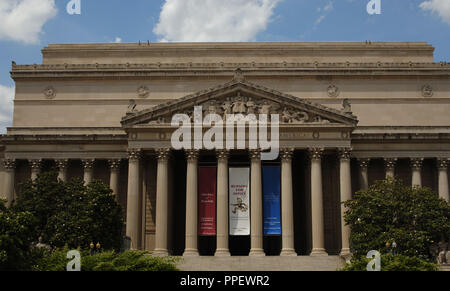 National Archives Gebäude. Von außen. Washington D.C. United States. Stockfoto