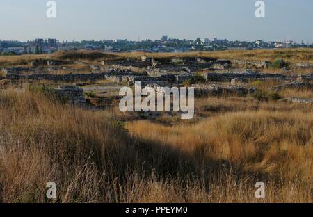 Ukraine. Chersones Taurica. 6. Jahrhundert vor Christus. Griechische Kolonie, die später von den Römern und Byzantinern besetzt. Die Ruinen. Sewastopol. Stockfoto