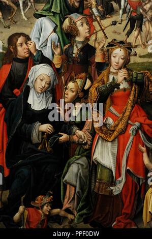 Master von Delft (Niederlande, 1500). Triptychon des Kievit Familie. Detail. Wallraf-Richartz-Museum. Köln. Deutschland. Stockfoto