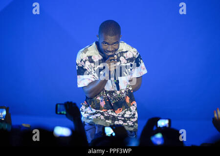 Frank Ocean live auf der BMW Welt in München (das einzige Konzert in Deutschland). Stockfoto