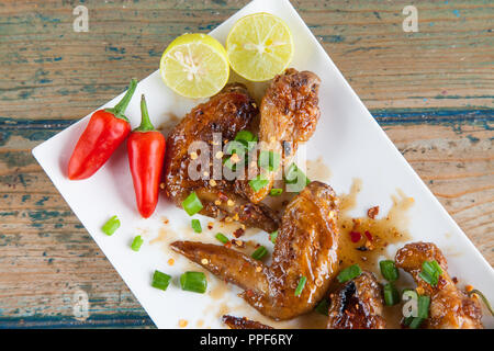 Spicy Chili Chicken Wings Stockfoto