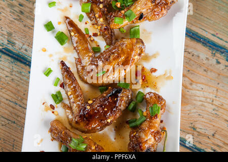 Spicy Chili Chicken Wings Stockfoto