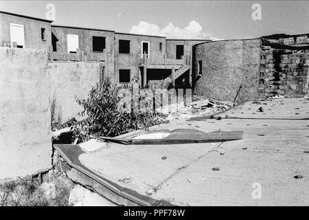 FLNC Separatisten Bombe ein Ferien Dorf im Bau, Calvi, Korsika, Frankreich Stockfoto