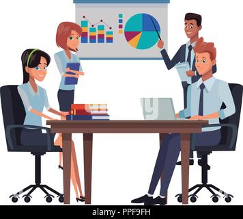 Business Meeting Cartoon Stock Vektor